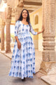 Indigo Butta Print Dress