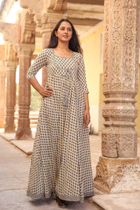 Sanganeri Butti Print Dress