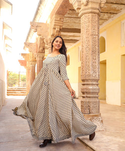 Sanganeri Butti Print Dress