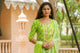 Green Block Print Gota Work Suit Set