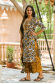 Black Batik Print Gota Work Suit set