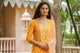 Orange Block Print Gota Work Suit Set
