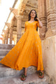 Mustard Golden Butta Print Dress