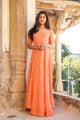 Peach Golden Butti Dress