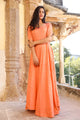 Peach Golden Butti Dress