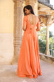 Peach Golden Butti Dress