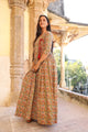 Maroon Kalamkari Print Angharakha Dress