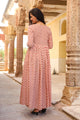 Red Sanganeri Block Butti Print Dress