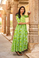 Green Floral Print Dress