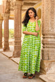 Green Floral Print Dress