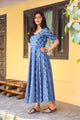 Indigo Dual Print Kalidar Dress