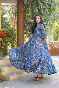 Blue Kalamkari Dress