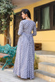 Grey Discharge Print Dress