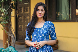 Indigo Potali Button Dress