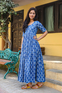 Indigo Potali Button Dress