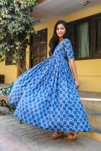 Indigo Potali Button Dress
