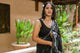 Black Block Print Linen Saree with Blouse Piece