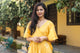 Mustard Dabu Print Dress