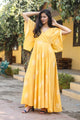 Mustard Dabu Print Dress