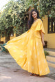 Mustard Dabu Print Dress