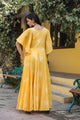 Mustard Dabu Print Dress
