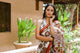 Ivory & Brown Block Print Mul Saree with Blouse Piece