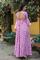 Baby Pink Block Butti Print Dress