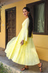 Yellow Solid Printex Tyre Dress