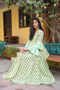 Pista Block Butti Print Dress