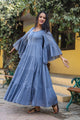 Grey Solid Printex Tyre Dress