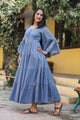Grey Solid Printex Tyre Dress