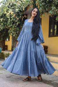 Grey Solid Printex Tyre Dress