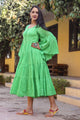 Emerald Solid Printex Tyre Dress
