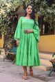 Emerald Solid Printex Tyre Dress