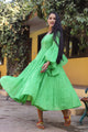 Emerald Solid Printex Tyre Dress
