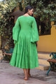 Emerald Solid Printex Tyre Dress