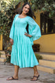 Teal Solid Printex Tyre Dress