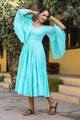 Teal Solid Printex Tyre Dress