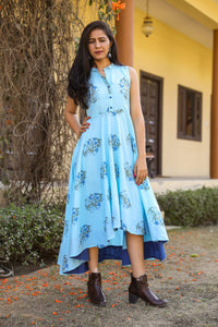 Aqua Block Butta Up Down Dress