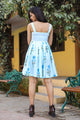 Aqua Block Butta Print Short Dress
