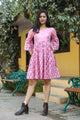 Baby Pink Block Print Short Dress