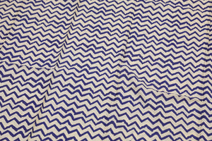 Blue Bagru Butti Print Cotton Dress Material