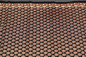 Black Bagru Butti Print Cotton Dress Material