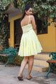 Baby Yellow Solid Printex Short Dress