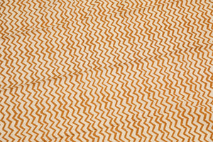 Mustard Bagru Jaal Print Cotton Salwar Suit Set Material