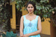 Aqua Blue Tyre Embroidery Short Dress
