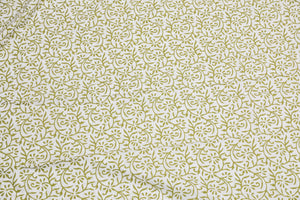 White & Yellow Jaal Block Print Cotton Suit Set Material