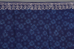 Blue Khadi Block Butti Print Cotton Salwar Suit Set Material