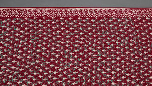 Burgundy Khadi Block Butti Print Salwar Suit Set Material