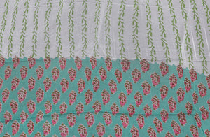 Rama Blue Block Butti Print Cottton Suit Material